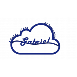 Nuage Naissance - Un nuage personnalisable où vous pouvez inscrire le prénom de votre choix ainsi que les détails de la naiss